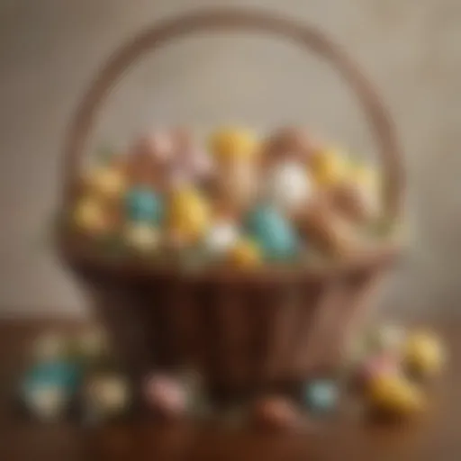 Elegant presentation of the Harry and David Deluxe Easter Basket featuring gourmet treats