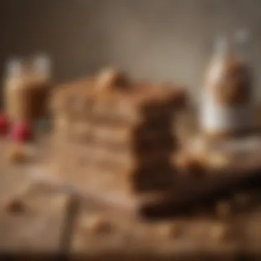 A selection of energy bars made from natural ingredients, displayed on a rustic table.