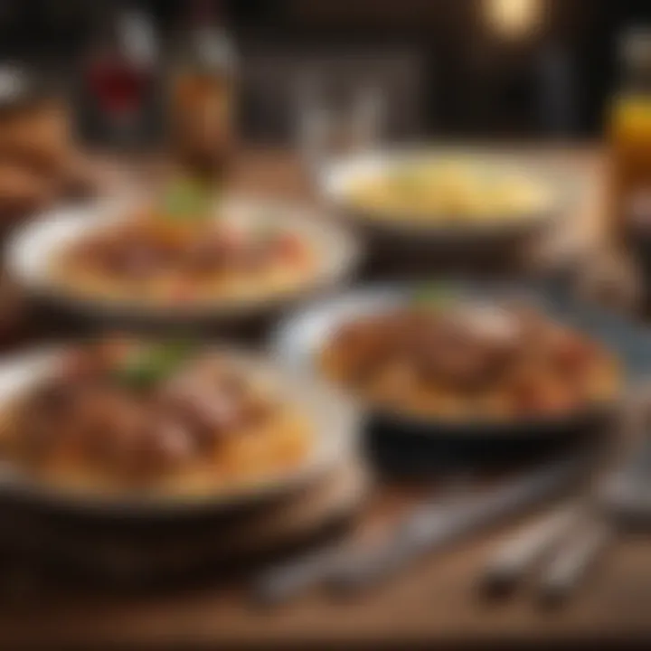 A close-up of a home-cooked meal inspired by a famous restaurant dish, highlighting the textures and colors.