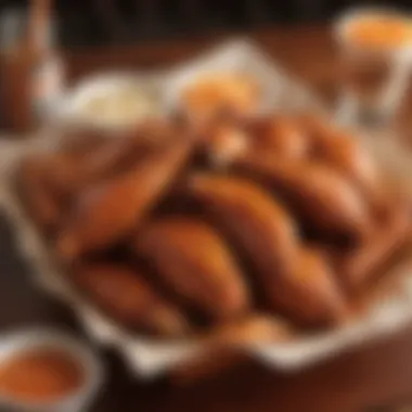 A takeout box filled with perfectly cooked Hooters Wings ready for enjoyment.