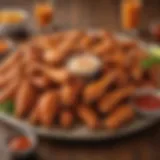 A tantalizing array of Hooters Wings showcasing vibrant sauces and garnishes.