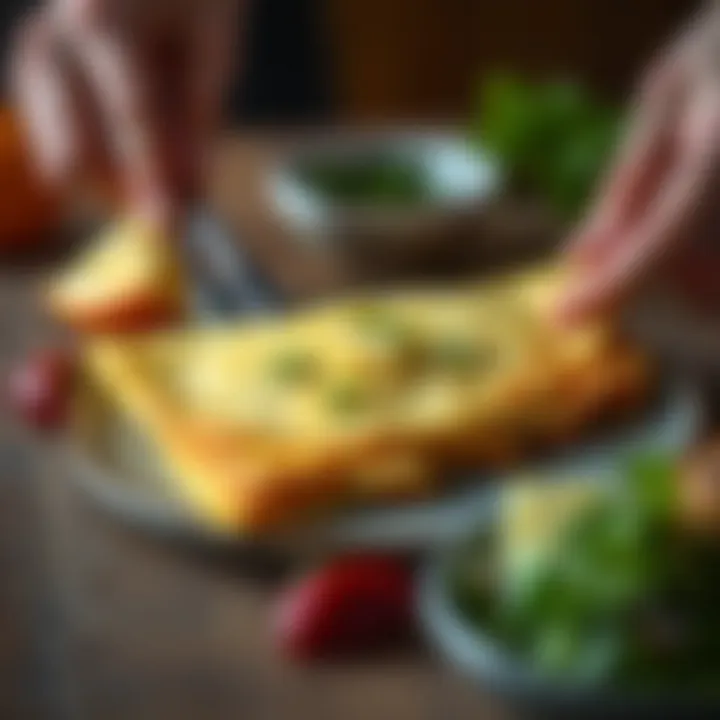 A beautifully folded cheese omelette on a plate