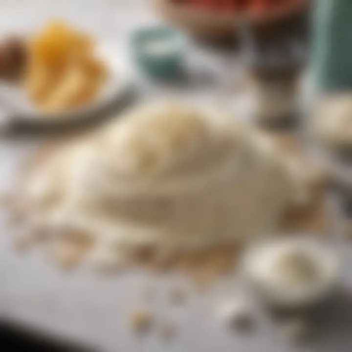 Frosting ingredients laid out on a kitchen counter