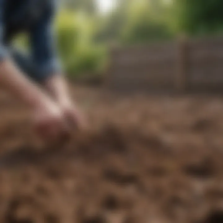 A well-prepared garden bed with rich soil for potato planting