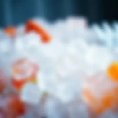 Different types of ice varieties produced by various crushers