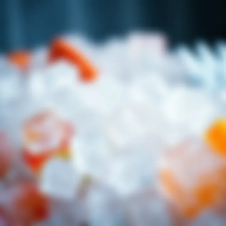 Different types of ice varieties produced by various crushers
