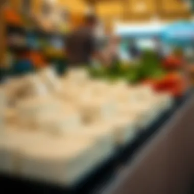 Tofu at Farmers' Market Farmers' market showcasing tofu selection