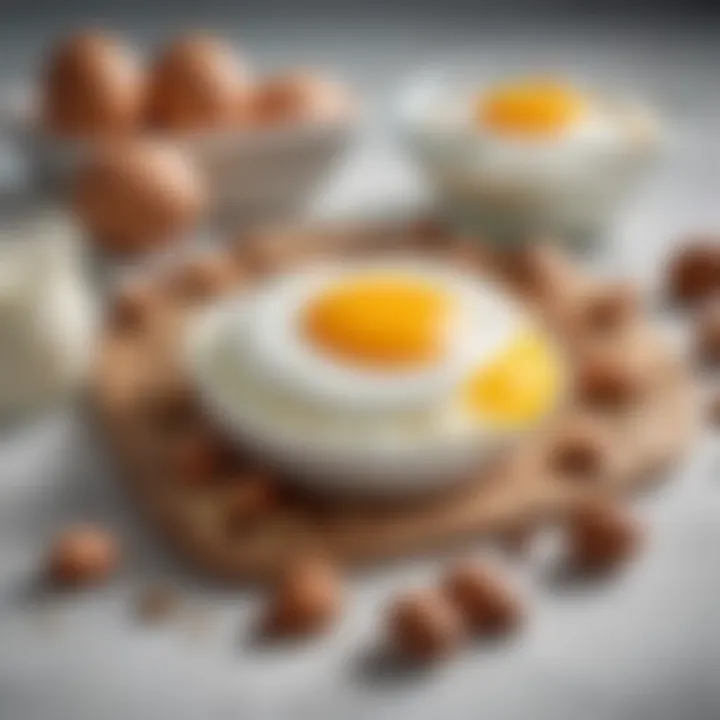 A selection of protein-rich foods such as eggs, Greek yogurt, and nuts