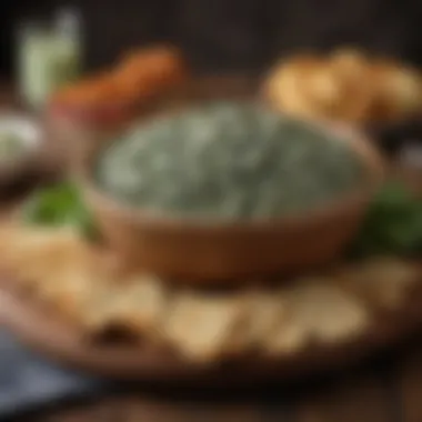 Indulgent spinach dip served in a rustic dish