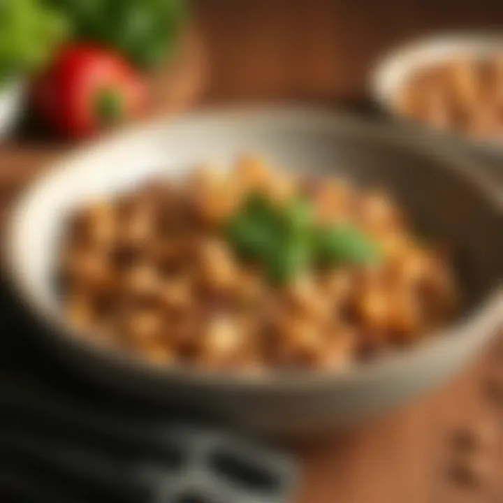Wholesome Protein Choices A hearty meal featuring protein-rich options such as beans and lentils