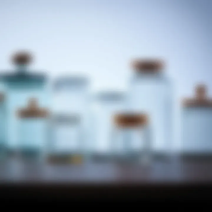 Diverse Glass Jar Designs Variety of glass jars with lids showcasing different shapes and sizes
