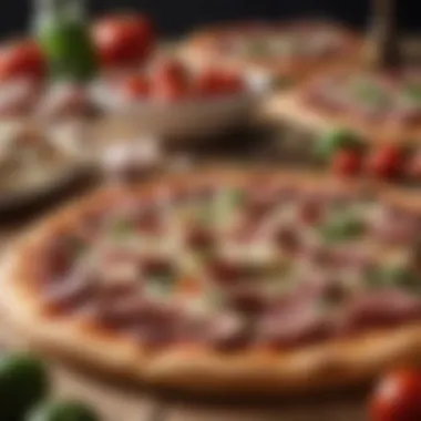 Selection of Fresh Ingredients for Pizza An assortment of fresh ingredients typically used for steak and cheese pizza.