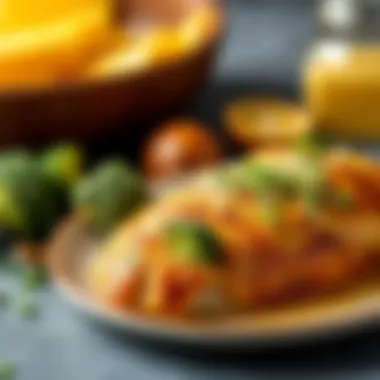 Ingredients for a Flavorful Dish Ingredients for stuffed chicken breast including broccoli and cheese