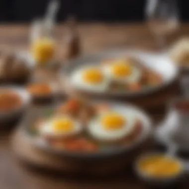 Gourmet Dishes Using Egg Replacements A beautifully arranged table featuring dishes made with innovative egg replacements