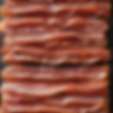 Nutritional facts of bacon illustrated in a chart