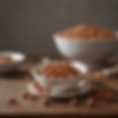 A plate of various culinary dishes featuring hazelnuts