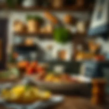 Rustic Italian Kitchen Atmosphere A rustic kitchen scene depicting the essence of Italian culinary tradition