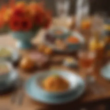 A beautifully styled table setting inspired by the cultural influences in Kelis' cookbook.