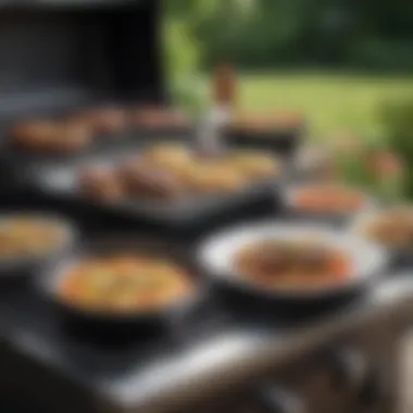 Grilled dishes prepared using the Kenmore gas grill