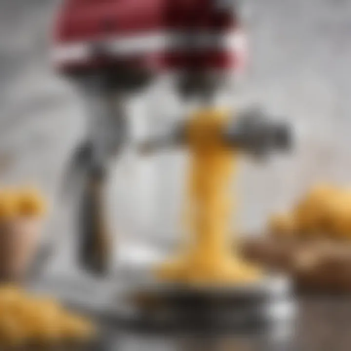 Close-up of the KitchenAid Gourmet Pasta Press detailing its features.