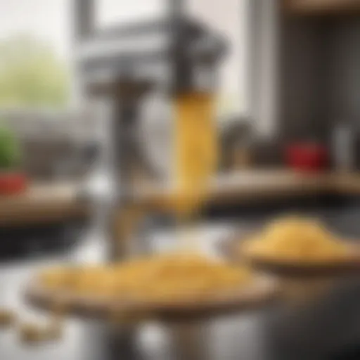 Showcasing the KitchenAid Gourmet Pasta Press in a modern kitchen setting.