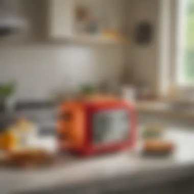 A colorful kitchen setting featuring the Lil Yachty Toaster in use.