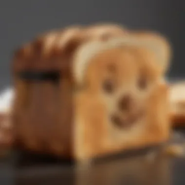 A close-up of toasted bread with a creative imprint from the Lil Yachty Toaster.