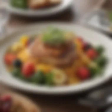 Close-up of an artfully crafted dish featuring local ingredients, embodying the essence of the season