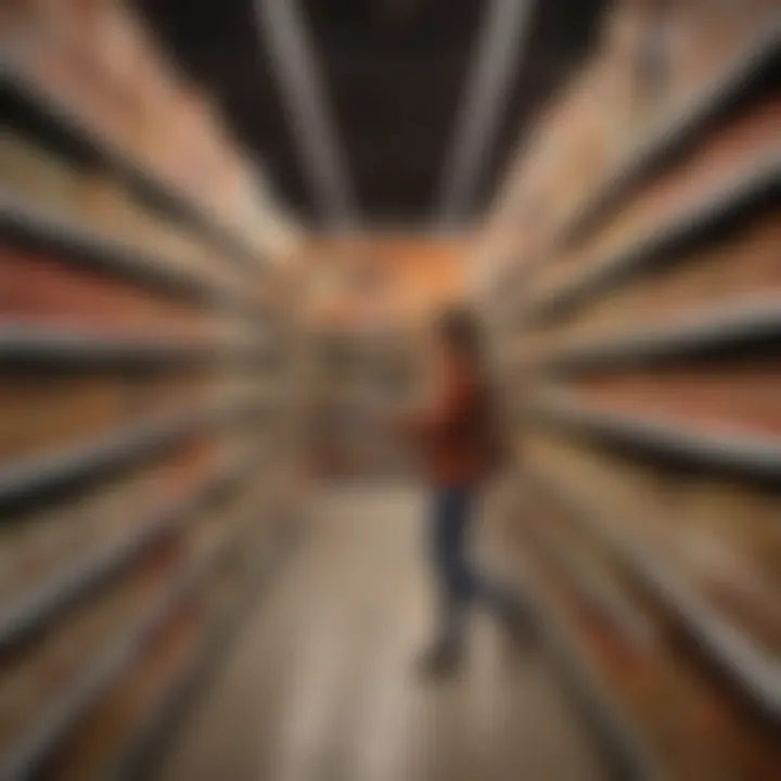 A shopper exploring the spice aisle in Walmart