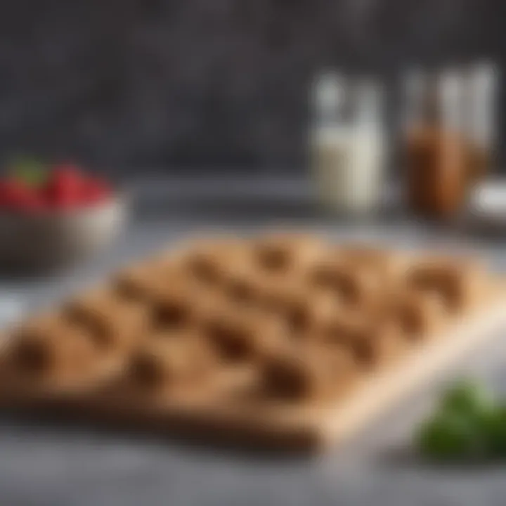 Ingredients for low carb snack cakes neatly arranged on a kitchen counter