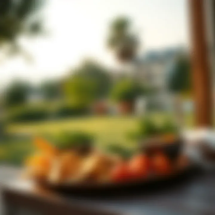 A serene outdoor setting promoting a healthy lifestyle