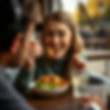 Customer enjoying a delicious meal from Martha Stewart's service