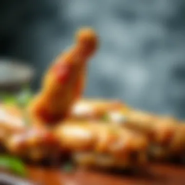 Marinated chicken wings ready for air frying