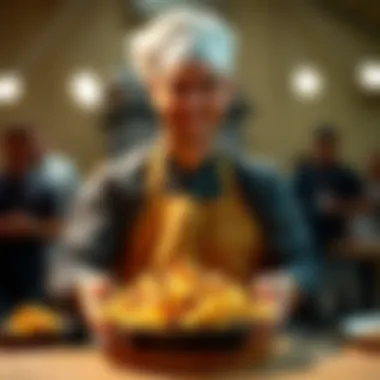 Champion showcasing their culinary creation