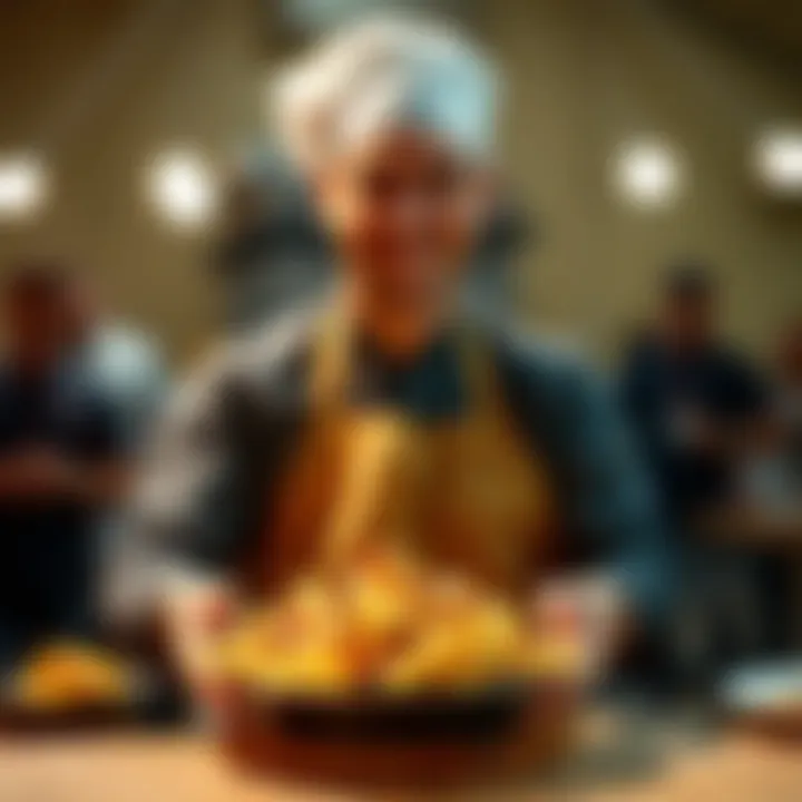 Champion showcasing their culinary creation