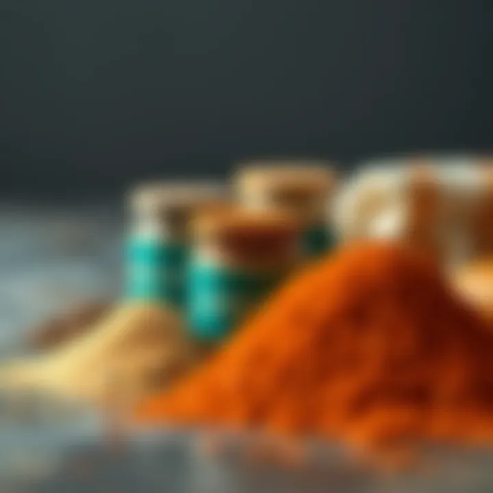 A variety of spice blends ready to season chicken wings