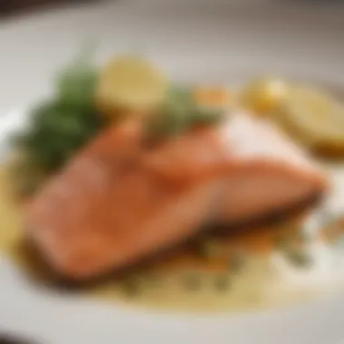 Plated Salmon Dish Finished salmon dish plated elegantly