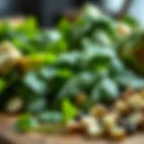 Fresh Ingredients Showcase Fresh ingredients for spinach artichoke dip including spinach and artichokes