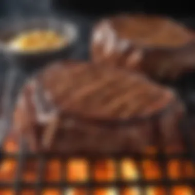 Perfect Grilling Temperature for Ribeye Thermometer showing the perfect grilling temperature