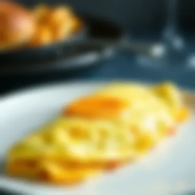A perfectly cooked omelette served on a plate, highlighting its fluffy texture and golden hue.