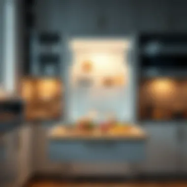 Stylish Drawer Designs for Modern Kitchens A modern kitchen displaying various pull-out drawer designs.