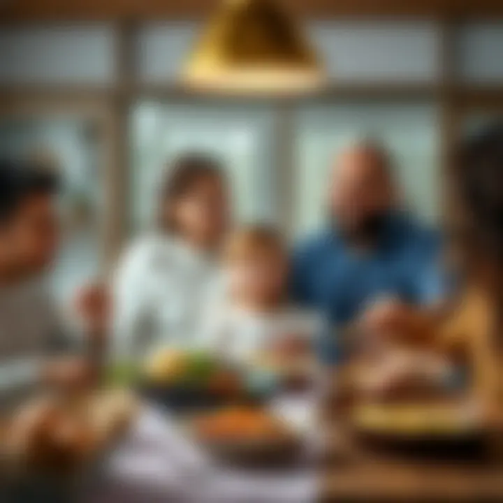 A family enjoying a nutritious meal together