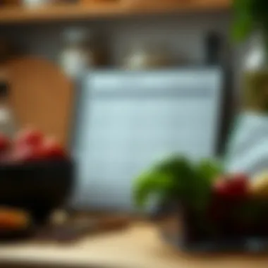 A planner with a weekly meal schedule and grocery list