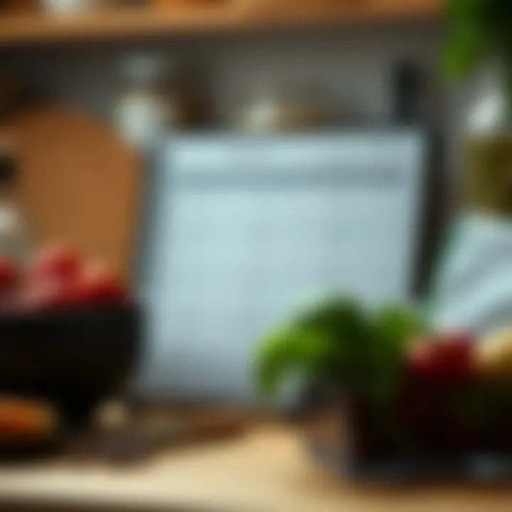 A planner with a weekly meal schedule and grocery list