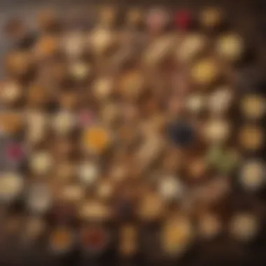 An array of gluten and dairy free snacks displayed on a wooden table