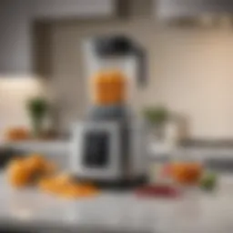 A sleek high-powered blender on a kitchen counter