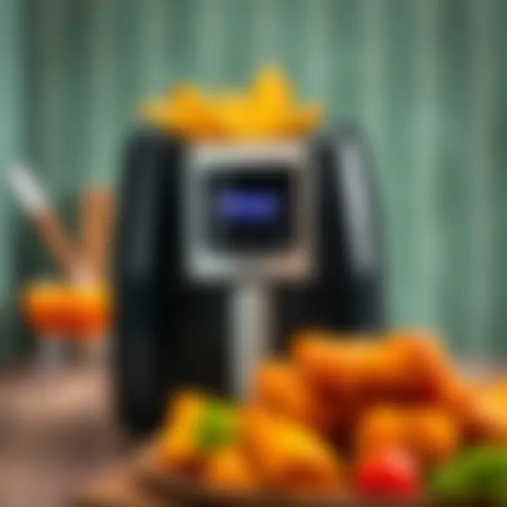 A sleek Ninja air fryer showcasing its modern design and interface.