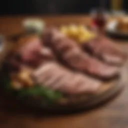 A beautifully arranged platter of smoked meats showcasing Northern Smokehouse's signature flavors.