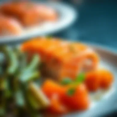 Nutritional Benefits of Wild Salmon Nutritional benefits of wild cut salmon on a plate
