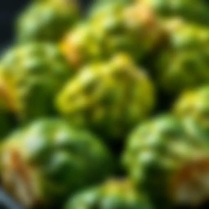 Vibrant Brussels Sprouts Close-up of Brussels sprouts showcasing their vibrant green color